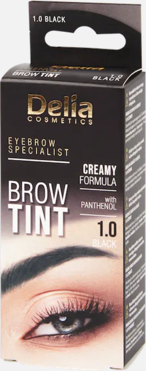Brow Tint - 1.0 black - Creamy formula - eyebrow specialist - Delia wenkbrauwtint - Delia cosmetics - Delia Cosmetics