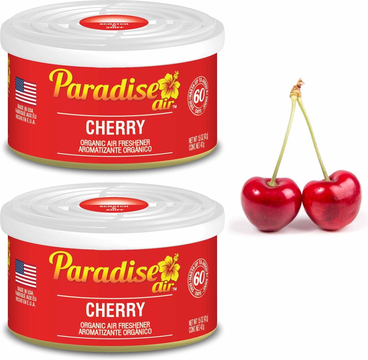 Paradise Air - Car Airfreshner Cherry - Duo Pack