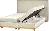 DYNASTY - Boxspringbed - Beige - 160 x 200 cm - Polyester