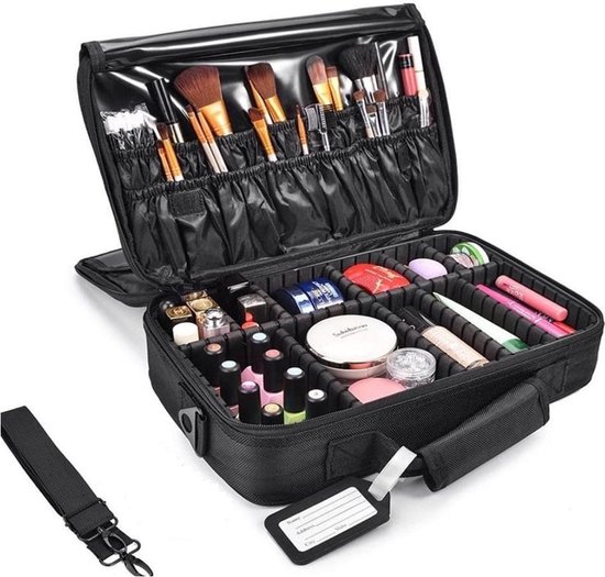 Cosmetica Koffer - Make-up Koffer met verstelbare vakken - Visagie en Nagelstyliste Beauty Koffer - 40x30x14CM