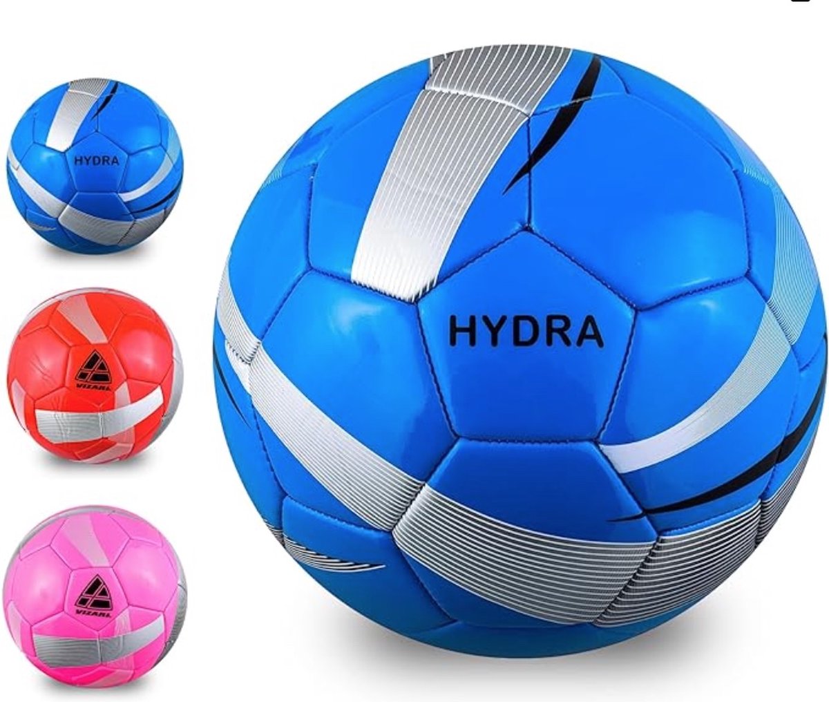 Vizari HYDRA Voetbal | Blauw | Maat 4 | Voor kinderen en volwassenen