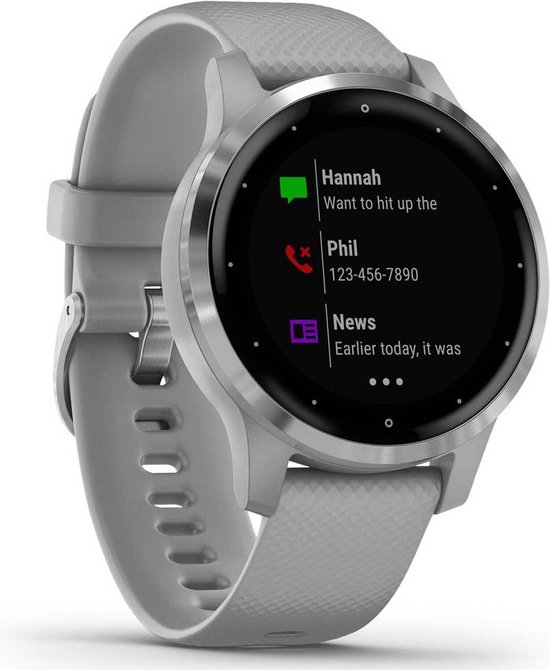 Garmin Vivoactive 4S Smartwatch - Sporthorloge met GPS Tracker - Met Garmin Pay - 7 dagen batterij - Powder Gray - Garmin