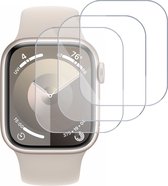 3x Protecteur d'écran Apple Watch 9 45 mm - Film de protection d'écran Apple Watch 9 45 mm