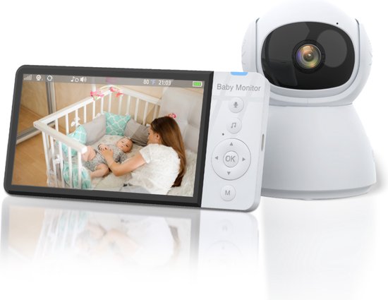 Babyphone vidéo sans fil avec caméra, 5.0 pouces, 720P, HD