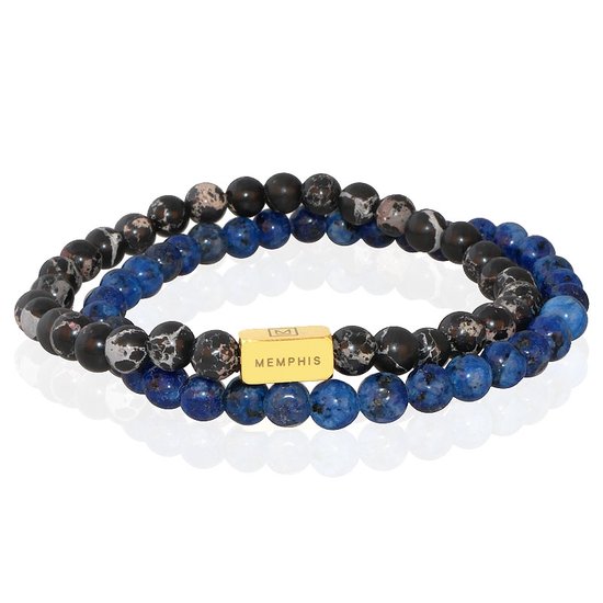 Ensemble de Bracelets de perles Memphis DUO " Imperial" -21cm