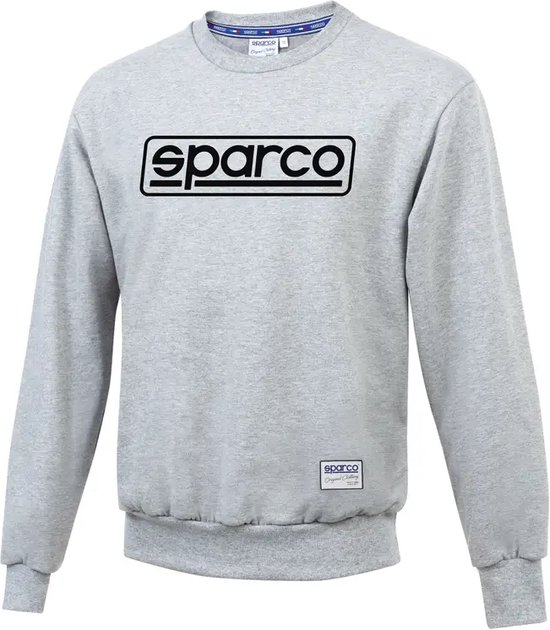 Sparco FRAME Sweater - Stijlvolle Grijze Sweater met Sparco Logo - Grijs - Grijze sweater maat L