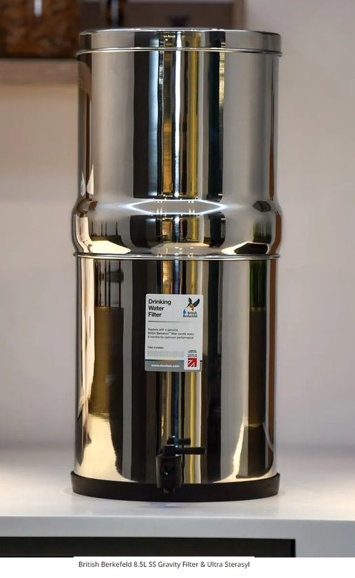 Berkefeld RVS waterfilter | 8,5 liter | thuisgebruik