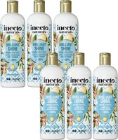 Inecto Naturals - 3 x Argan Shampoo + 3 x Argan Conditioner - 6 x 500 ml - 6 Pak - Voordeelverpakking