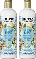 Inecto - Argan Conditioner - 2 Pak - Zijdezacht haar - Natuurlijk - Zuivere Arganolie