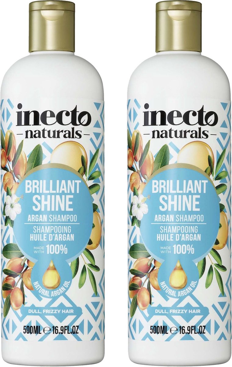 Inecto - Argan Shampoo - 2 pak - Voedend - Hydraterend - Natuurlijk