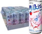 LOTTE - Boisson gazeuse Milkis Fraise - 30 X 250 ML - Pack économique