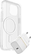 OtterBox KIT Symmetry MagSafe Case + Screenprotector + EU USB-C 30w snellader (wit) - Geschikt voor iPhone 15