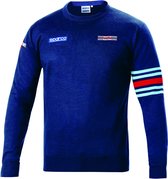 Sweat Sparco Martini Racing CREWNECK Wool Mix - Bleu Marine - Sweat taille M - Qualité et style italien