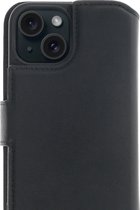 Minim 2-in-1 Apple iPhone 15 Hoesje Book Case en Back Cover Zwart