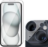 Screenprotector geschikt voor iPhone 15 & Camera Lens Protector - Gehard Glas Screen Protector GlassGuard
