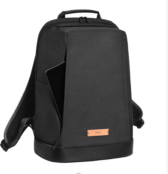 WIWU Rugzak Tas met laptop vak 15.6 Inch Waterdicht Met extra vakken Zwart bol