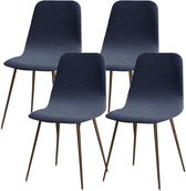 Stoelhoezen Set van 4 Eetkamer Stretch Stoelhoezen voor Eetkamerstoelen Universele Wasbare Hoes Stoelhoezen Scandinavische Stoelhoes voor Keukenstoelen Hotel Banket Diagonaal #Marineblauw