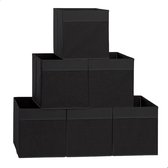 Struct Sense® Kast Organizers - Opbergmanden - Opbergsysteem voor Kast - Opbergboxen - Zwart - 6 Stuks