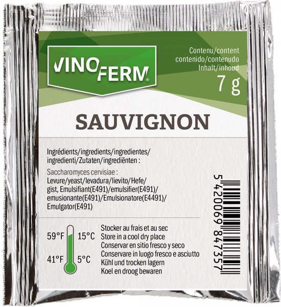Korrelgist, Wijngist Vinoferm Sauvignon, 7g