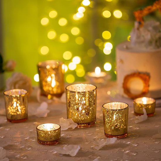 Bougies Led De Forme Ronde De Couleur Dorée, Bougie Chauffe-plat Sans Flamme,  Pour Fêtes D'anniversaire