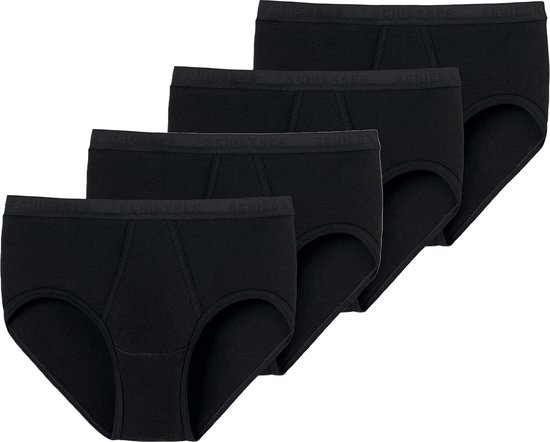 Schiesser Heren sportslip met opening 4 pack Original Classics fijnrib