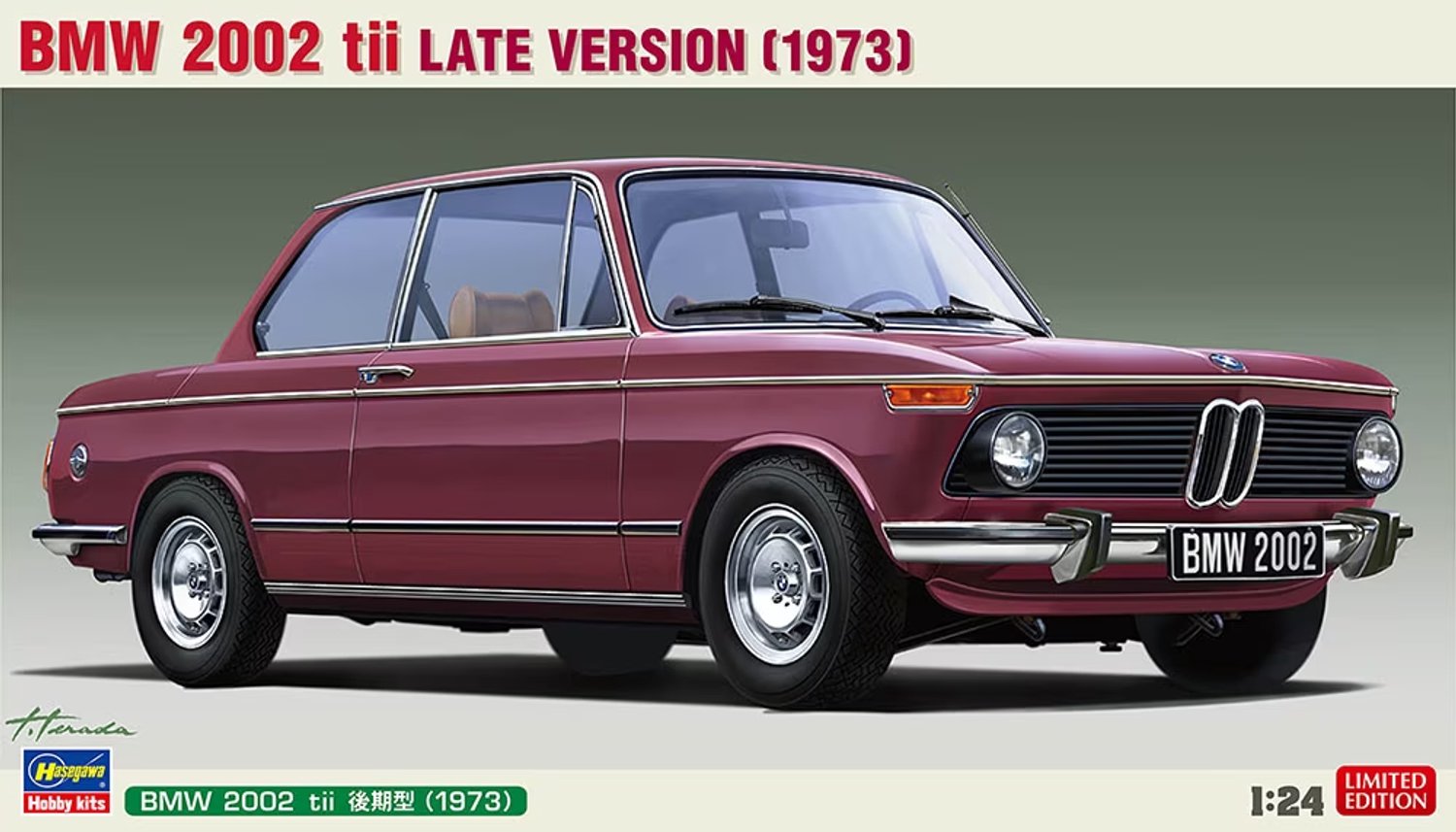 Hasegawa Modelbouwpakket Auto - 20634 BMW 2002 tii Late Version - 1973 Plastic - 1:24 - Modelbouw