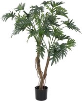 Viv! Home Luxuries Philodendron Selloum - kunstplant - groen - 120cm Philodendron / Kunststof / Groen