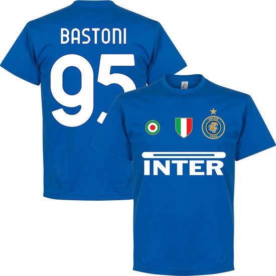 Inter Bastoni 95 Team T-Shirt - Blauw - M