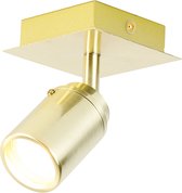 QAZQA ducha - Moderne Plafondlamp en wandlamp voor badkamer - 1 lichts - L 10 cm - Goud/messing -