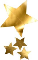 3x stuks hangslingers gouden sterren 130 cm