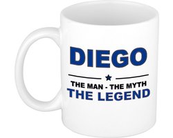 Bellatio Decorations naam cadeau mok - Diego - man myth legend - koffiemok - 300 ml - collega - vaderdag
