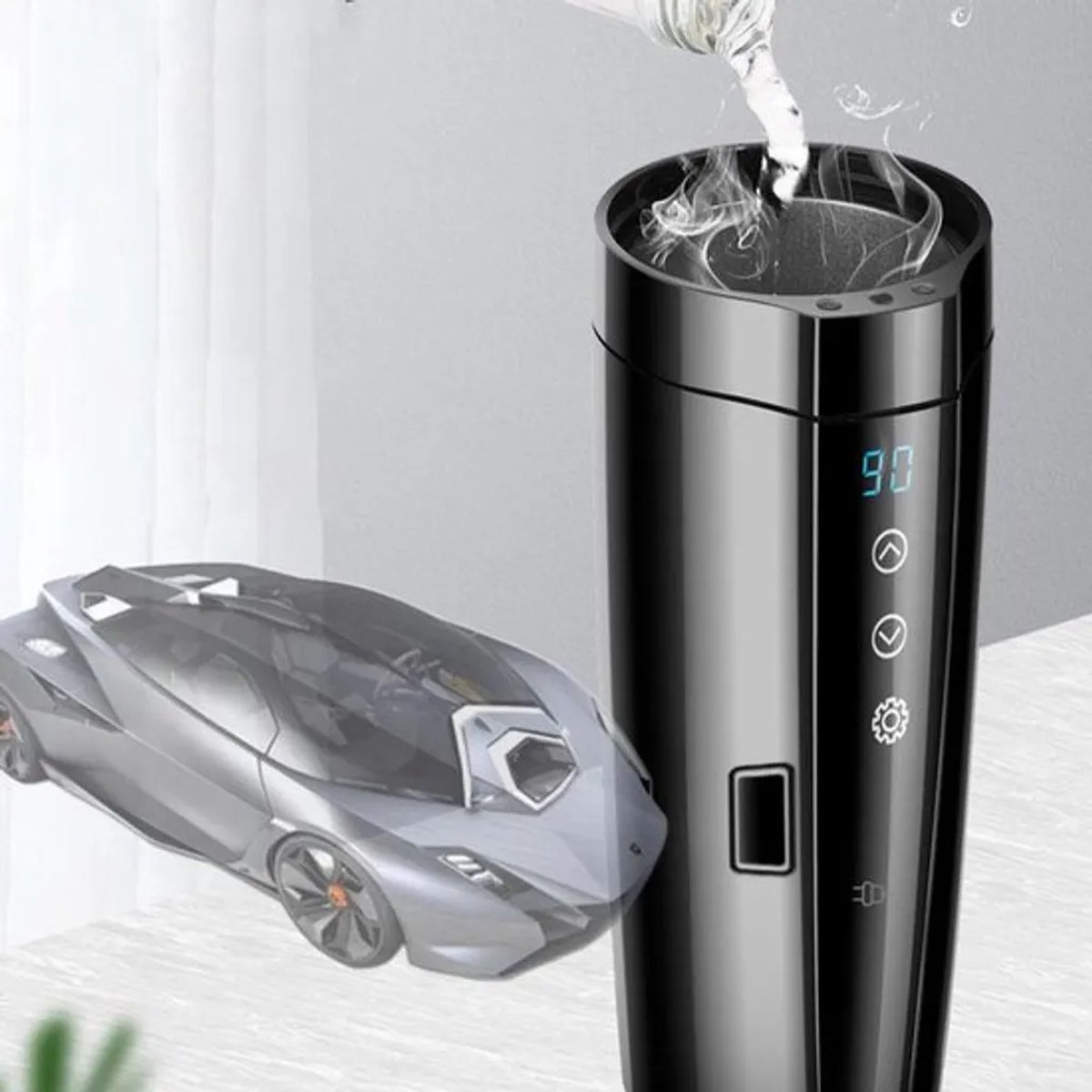 Tasse Chauffage pour voiture 12/24V 350ml, tasse Thermos à température  réglable, Ketel