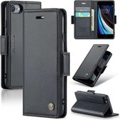 CaseMe Wallet Case met RFID Bescherming en Magneetsluiting voor iPhone 7 / 8 / SE 2020 / SE 2022 _ Zwart