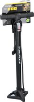 Dunlop Fietspomp staand - met extra ventielen - zwart - H62 cm - fietsbanden oppompen