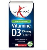 Lucovitaal Voedingssupplementen Capsules Vitamine D3 25mcg Bosvruchtensmaak 90Tabletten