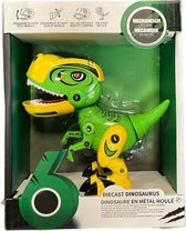 Die cast Dinosaurus met licht en geluid - 12 cm groot - Groen