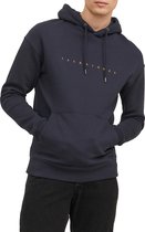 JACK & JONES Star jj sweat hood regular fit - heren hoodie katoenmengsel met capuchon - blauw blauw - Maat: S