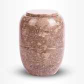 Crematie urn | Urn graniet groot voor volwassenen | Natuursteen urn grijs | 3.7 liter