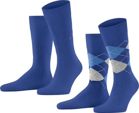 Burlington Everyday 2-Pack one-size katoen multipack sokken heren blauw - Maat 40-46