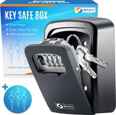 Smath Key Safe - Boîte à clés avec code pour l'extérieur - Résistant aux intempéries - Comprend des crochets de suspension pour les clés