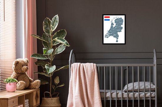 Carte grise des Nederland 30x40 cm - petite