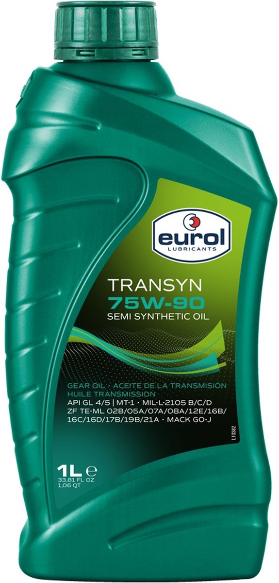 Eurol Transyn 75W-90 Synthetische Versnellingsbak Olie 1L