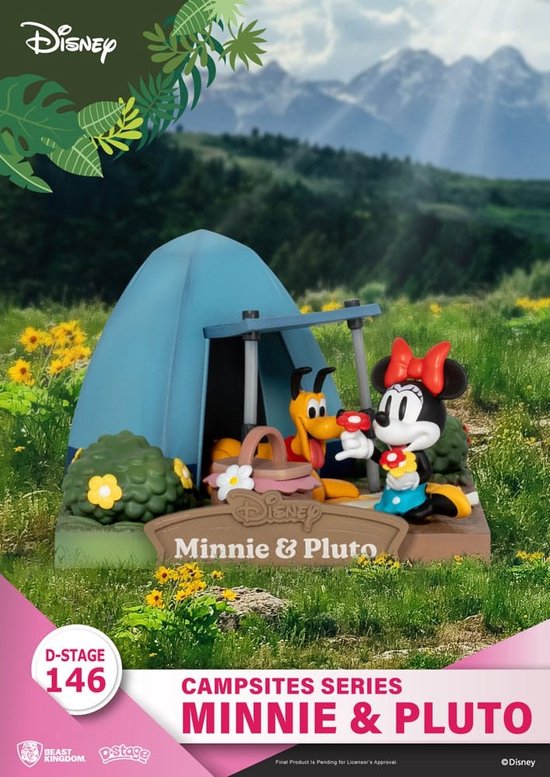 Foto: Disney d stage campsite series pvc diorama minnie mouse pluto 10 cm