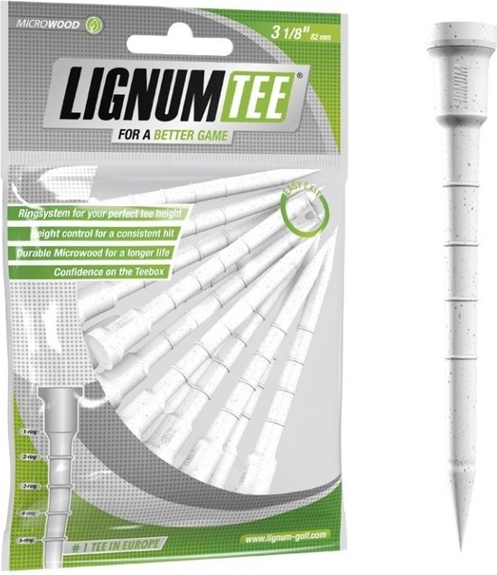 Lignum Tees - Set van 12 stuks - 82mm |Wit van Lignum — afbeelding 4
