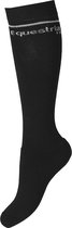 Horka - Equestrian Pro Sokken - Zwart - Zilver - L (39-42)