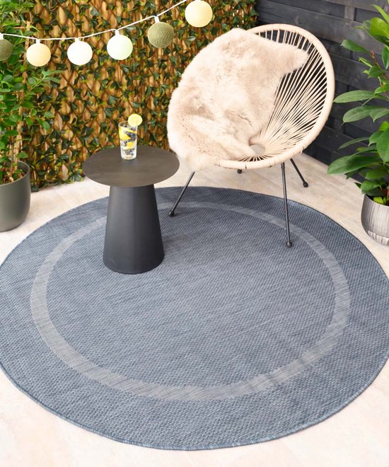 Rond buitenkleed - Sunset blauw 200 cm rond