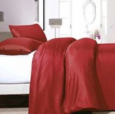 Luxe dekbedovertrek Devereaux rood - 200x200/220 (tweepersoons) - zacht en fijne kwaliteit - stijlvolle uitstraling - met handige drukknopen