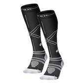 STOX Energy Socks - 2 Pack Sportsokken voor Vrouwen - Premium Compressiesokken - Kleuren: Zwart-Grijs - Maat: Medium - 2 Paar - Voordeel - Mt 38-40