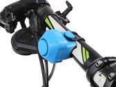 Ariko Elektronische fietsbel - fiets toeter - 130db - 5 geluiden - inclusief batterijen - Blauw