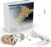 LED trapverlichting set met bewegingssensor – 15 LED strips van 80 cm – Warm wit licht